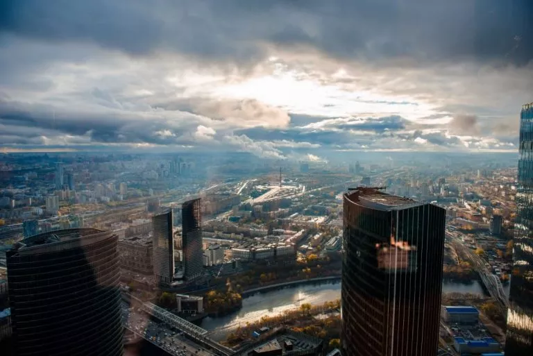 Панорамный вид на Москву со смотровой площадки